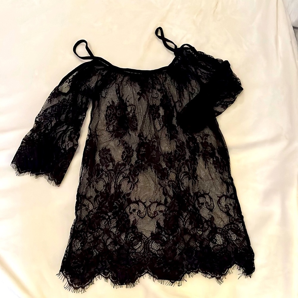 Black lace coverup